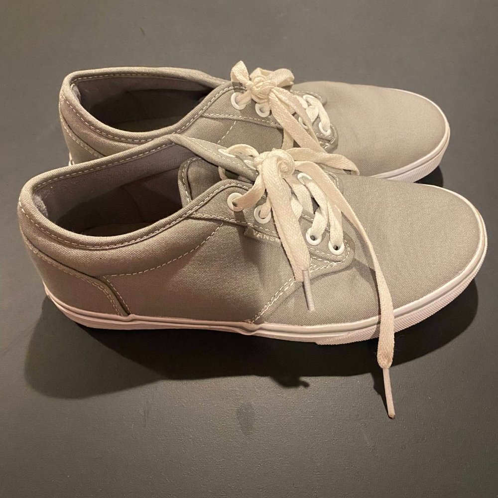 Grey Tie Up Vans